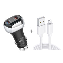 Load image into Gallery viewer, YSY-312 2 in 1 18W Portable QC3.0 Dual USB Car Charger + 1m 3A USB to 8 Pin Data Cable Set, with 8 Pin Cable