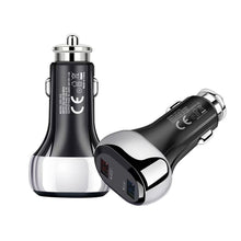Load image into Gallery viewer, YSY-312 2 in 1 18W Portable QC3.0 Dual USB Car Charger + 1m 3A USB to 8 Pin Data Cable Set, with 8 Pin Cable