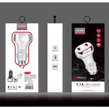 Load image into Gallery viewer, YSY-312 2 in 1 18W Portable QC3.0 Dual USB Car Charger + 1m 3A USB to 8 Pin Data Cable Set, with 8 Pin Cable