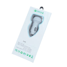 Load image into Gallery viewer, YSY-349 QC3.0 Dual USB Port Car Charger + 1m 3A USB to Micro USB Data Cable, with Micro USB Cable