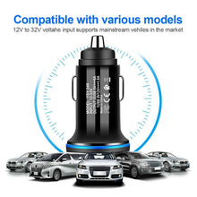 Load image into Gallery viewer, YSY-349 QC3.0 Dual USB Port Car Charger + 1m 3A USB to Micro USB Data Cable, with Micro USB Cable