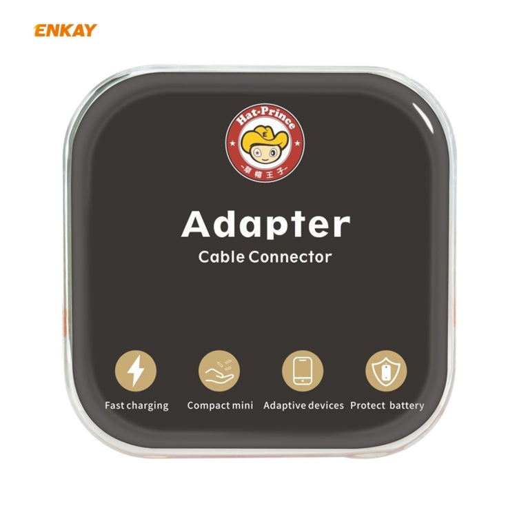 ENKAY ENK-AT105 USB Male to FemaleType-C Aluminium Alloy Adapter Converter, Support Quick Charging & Data Transmission