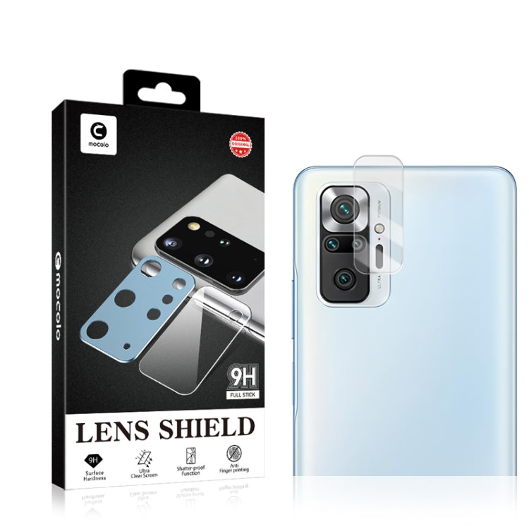 2PCS mocolo 0.15mm 9H 2.5D Round Edge Rear Camera Lens Tempered Glass Film, For Xiaomi Redmi Note 10, For Xiaomi Redmi Note 10 Pro