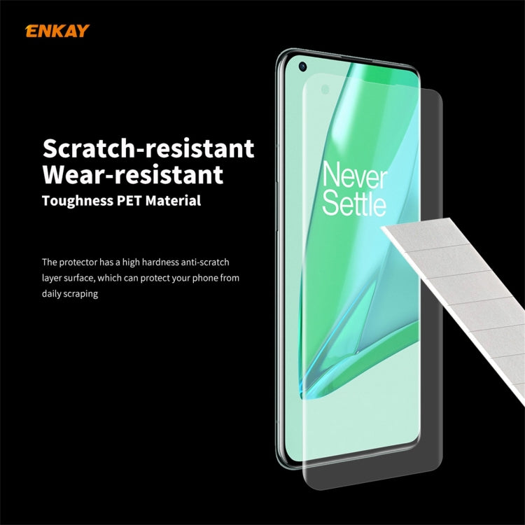 For OnePlus 9 Pro ENKAY Hat-Prince 3D Full Screen PET Curved Hot Bending HD Screen Protector Soft Film