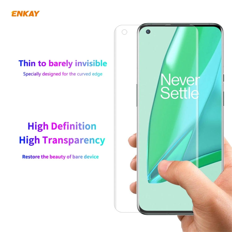 For OnePlus 9 Pro ENKAY Hat-Prince 3D Full Screen PET Curved Hot Bending HD Screen Protector Soft Film
