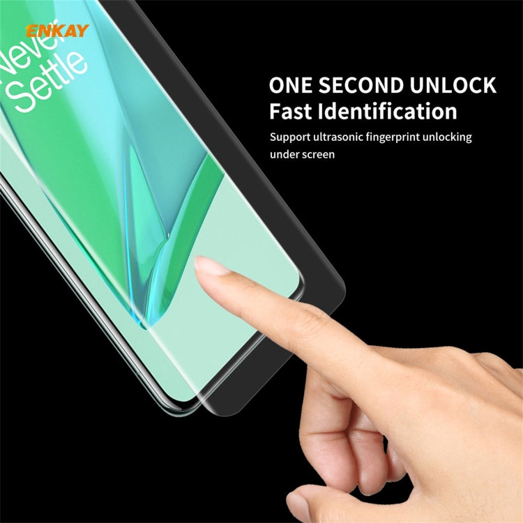 For OnePlus 9 Pro ENKAY Hat-Prince 3D Full Screen PET Curved Hot Bending HD Screen Protector Soft Film