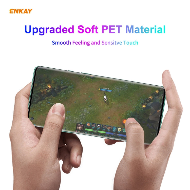 For OnePlus 9 Pro ENKAY Hat-Prince 3D Full Screen PET Curved Hot Bending HD Screen Protector Soft Film
