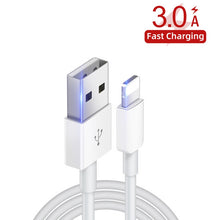 Load image into Gallery viewer, YSY-349 QC3.0 Dual Port USB Car Charger + 3A USB to 8 Pin Data Cable, Length: 1m, with 8 Pin Cable