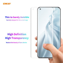 Load image into Gallery viewer, For Xiaomi Mi 11 Ultra Hat-Prince ENKAY Clear TPU Shockproof Case Soft Anti-slip Cover + 3D Full Screen PET Curved Hot Bending HD Screen Protector Soft Film Support Fingerprint Unlock