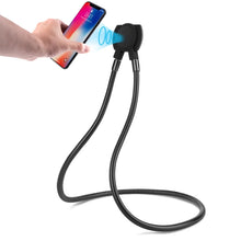 Load image into Gallery viewer, XWJ-1802D Magnetic Universal Tablet &amp; Cell Phone Holder, Lazy Hanging on Neck Bracket, Mobile Phone Stand, 360 Degree Rotating Bendable Flexible Gooseneck Mount for Desk, Bed, Sofa for Any Phone &amp; Tablet