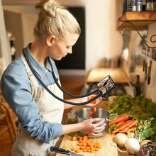 Load image into Gallery viewer, XWJ-1802D Magnetic Universal Tablet &amp; Cell Phone Holder, Lazy Hanging on Neck Bracket, Mobile Phone Stand, 360 Degree Rotating Bendable Flexible Gooseneck Mount for Desk, Bed, Sofa for Any Phone &amp; Tablet