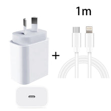 Load image into Gallery viewer, PD 20W PD 3.0 Travel Fast Charger Power Adapter with USB-C / Type-C to 8 Pin Fast Charge Data Cable, AU Plug