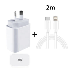 Load image into Gallery viewer, PD 20W PD 3.0 Travel Fast Charger Power Adapter with USB-C / Type-C to 8 Pin Fast Charge Data Cable, AU Plug