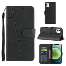 Load image into Gallery viewer, Stitching Calf Texture Buckle Horizontal Flip Leather Case with Holder &amp; Card Slots &amp; Wallet &amp; Lanyard, For iPhone 12 mini, For iPhone 11, For iPhone 11 Pro, For iPhone 11 Pro Max, For iPhone XS / X, For iPhone XR, For iPhone XS Max                    ...
