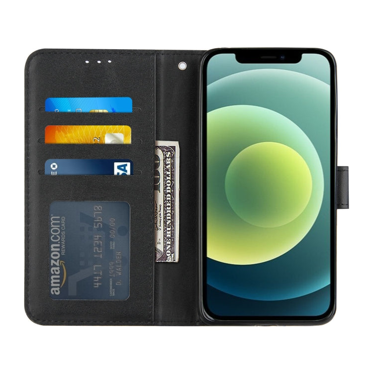 Stitching Calf Texture Buckle Horizontal Flip Leather Case with Holder & Card Slots & Wallet & Lanyard, For iPhone 12 mini, For iPhone 11, For iPhone 11 Pro, For iPhone 11 Pro Max, For iPhone XS / X, For iPhone XR, For iPhone XS Max                    ...