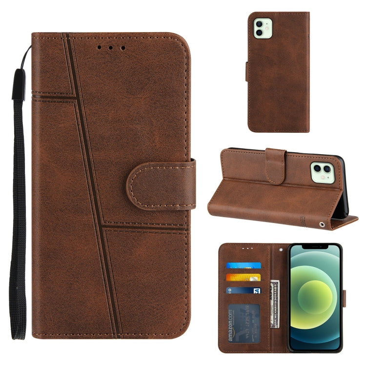 Stitching Calf Texture Buckle Horizontal Flip Leather Case with Holder & Card Slots & Wallet & Lanyard, For iPhone 12 mini, For iPhone 11, For iPhone 11 Pro, For iPhone 11 Pro Max, For iPhone XS / X, For iPhone XR, For iPhone XS Max                    ...
