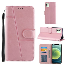 Load image into Gallery viewer, Stitching Calf Texture Buckle Horizontal Flip Leather Case with Holder &amp; Card Slots &amp; Wallet &amp; Lanyard, For iPhone 12 mini, For iPhone 11, For iPhone 11 Pro, For iPhone 11 Pro Max, For iPhone XS / X, For iPhone XR, For iPhone XS Max                    ...