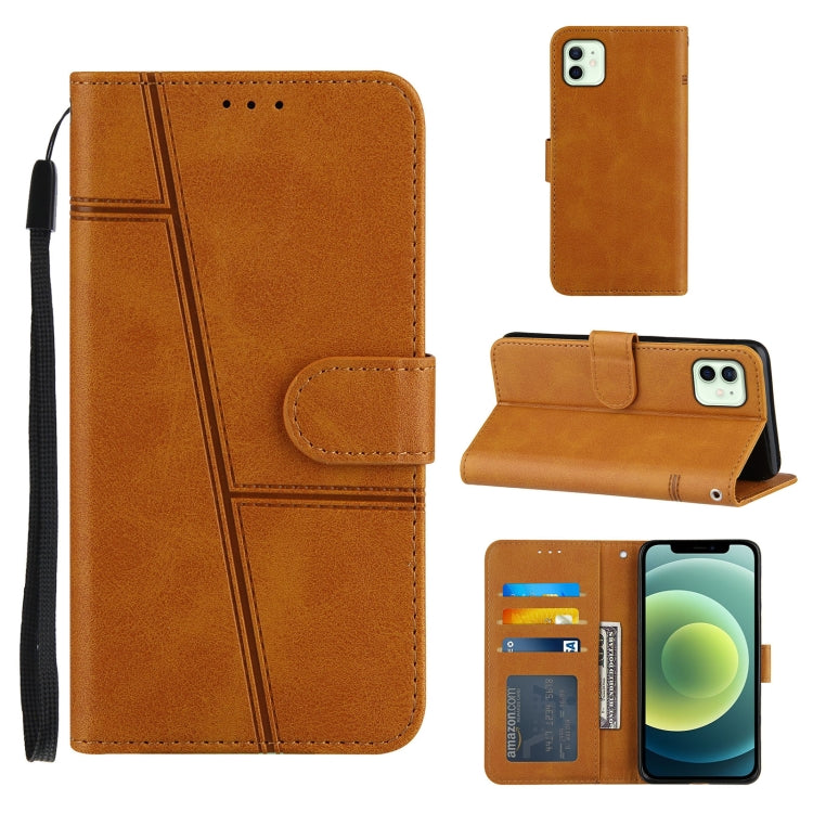 Stitching Calf Texture Buckle Horizontal Flip Leather Case with Holder & Card Slots & Wallet & Lanyard, For iPhone 12 mini, For iPhone 11, For iPhone 11 Pro, For iPhone 11 Pro Max, For iPhone XS / X, For iPhone XR, For iPhone XS Max                    ...