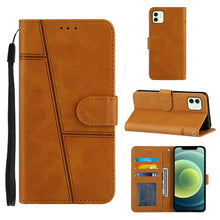 Load image into Gallery viewer, Stitching Calf Texture Buckle Horizontal Flip Leather Case with Holder &amp; Card Slots &amp; Wallet &amp; Lanyard, For iPhone 12 mini, For iPhone 11, For iPhone 11 Pro, For iPhone 11 Pro Max, For iPhone XS / X, For iPhone XR, For iPhone XS Max                    ...