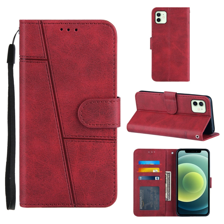 Stitching Calf Texture Buckle Horizontal Flip Leather Case with Holder & Card Slots & Wallet & Lanyard, For iPhone 12 mini, For iPhone 11, For iPhone 11 Pro, For iPhone 11 Pro Max, For iPhone XS / X, For iPhone XR, For iPhone XS Max                    ...