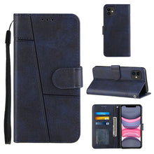 Load image into Gallery viewer, Stitching Calf Texture Buckle Horizontal Flip Leather Case with Holder &amp; Card Slots &amp; Wallet &amp; Lanyard, For iPhone 12 mini, For iPhone 11, For iPhone 11 Pro, For iPhone 11 Pro Max, For iPhone XS / X, For iPhone XR, For iPhone XS Max                    ...