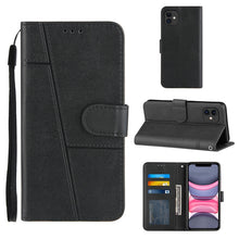 Load image into Gallery viewer, Stitching Calf Texture Buckle Horizontal Flip Leather Case with Holder &amp; Card Slots &amp; Wallet &amp; Lanyard, For iPhone 12 mini, For iPhone 11, For iPhone 11 Pro, For iPhone 11 Pro Max, For iPhone XS / X, For iPhone XR, For iPhone XS Max                    ...