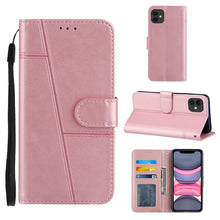 Load image into Gallery viewer, Stitching Calf Texture Buckle Horizontal Flip Leather Case with Holder &amp; Card Slots &amp; Wallet &amp; Lanyard, For iPhone 12 mini, For iPhone 11, For iPhone 11 Pro, For iPhone 11 Pro Max, For iPhone XS / X, For iPhone XR, For iPhone XS Max                    ...