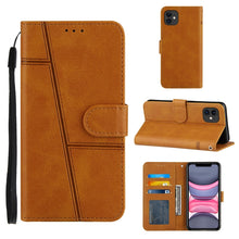 Load image into Gallery viewer, Stitching Calf Texture Buckle Horizontal Flip Leather Case with Holder &amp; Card Slots &amp; Wallet &amp; Lanyard, For iPhone 12 mini, For iPhone 11, For iPhone 11 Pro, For iPhone 11 Pro Max, For iPhone XS / X, For iPhone XR, For iPhone XS Max                    ...