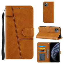 Load image into Gallery viewer, Stitching Calf Texture Buckle Horizontal Flip Leather Case with Holder &amp; Card Slots &amp; Wallet &amp; Lanyard, For iPhone 12 mini, For iPhone 11, For iPhone 11 Pro, For iPhone 11 Pro Max, For iPhone XS / X, For iPhone XR, For iPhone XS Max                    ...