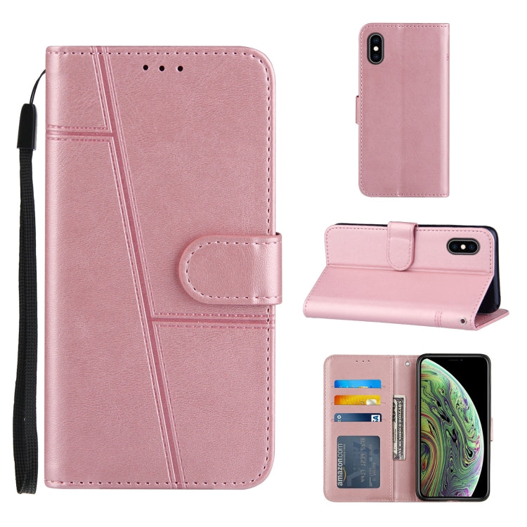 Stitching Calf Texture Buckle Horizontal Flip Leather Case with Holder & Card Slots & Wallet & Lanyard, For iPhone 12 mini, For iPhone 11, For iPhone 11 Pro, For iPhone 11 Pro Max, For iPhone XS / X, For iPhone XR, For iPhone XS Max                    ...