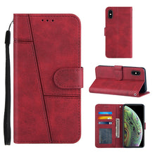 Load image into Gallery viewer, Stitching Calf Texture Buckle Horizontal Flip Leather Case with Holder &amp; Card Slots &amp; Wallet &amp; Lanyard, For iPhone 12 mini, For iPhone 11, For iPhone 11 Pro, For iPhone 11 Pro Max, For iPhone XS / X, For iPhone XR, For iPhone XS Max                    ...