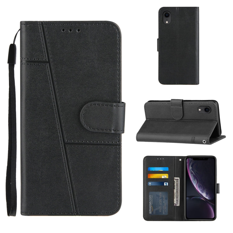 Stitching Calf Texture Buckle Horizontal Flip Leather Case with Holder & Card Slots & Wallet & Lanyard, For iPhone 12 mini, For iPhone 11, For iPhone 11 Pro, For iPhone 11 Pro Max, For iPhone XS / X, For iPhone XR, For iPhone XS Max                    ...
