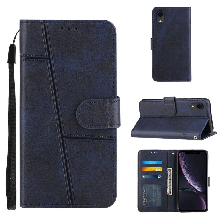 Stitching Calf Texture Buckle Horizontal Flip Leather Case with Holder & Card Slots & Wallet & Lanyard, For iPhone 12 mini, For iPhone 11, For iPhone 11 Pro, For iPhone 11 Pro Max, For iPhone XS / X, For iPhone XR, For iPhone XS Max                    ...