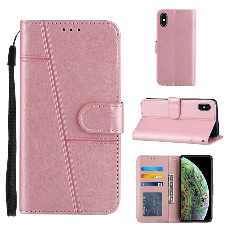 Stitching Calf Texture Buckle Horizontal Flip Leather Case with Holder & Card Slots & Wallet & Lanyard, For iPhone 12 mini, For iPhone 11, For iPhone 11 Pro, For iPhone 11 Pro Max, For iPhone XS / X, For iPhone XR, For iPhone XS Max                    ...