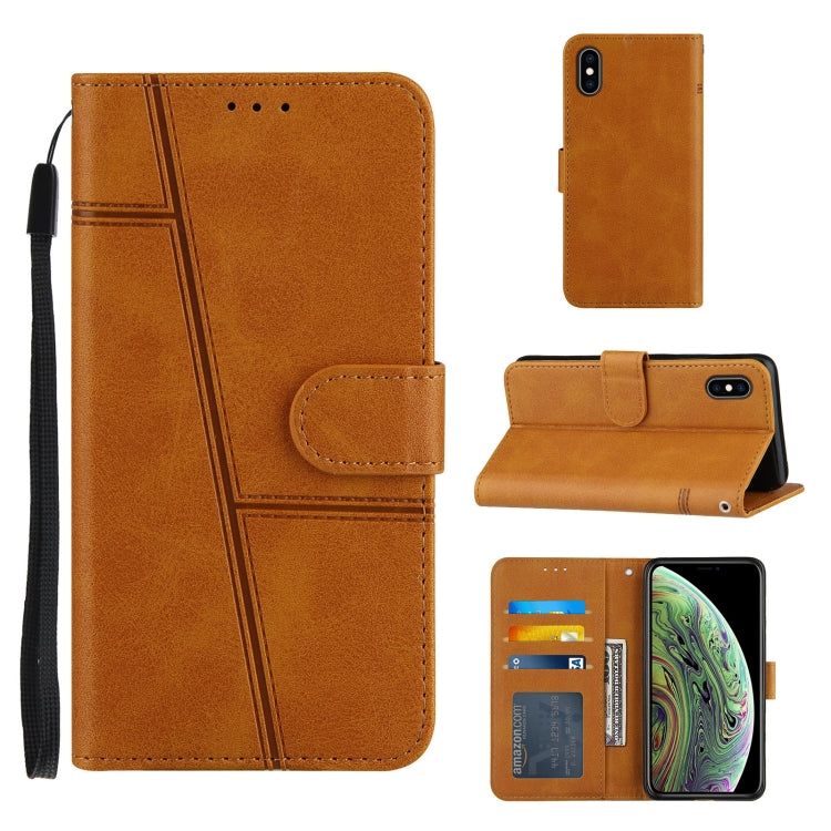 Stitching Calf Texture Buckle Horizontal Flip Leather Case with Holder & Card Slots & Wallet & Lanyard, For iPhone 12 mini, For iPhone 11, For iPhone 11 Pro, For iPhone 11 Pro Max, For iPhone XS / X, For iPhone XR, For iPhone XS Max                    ...