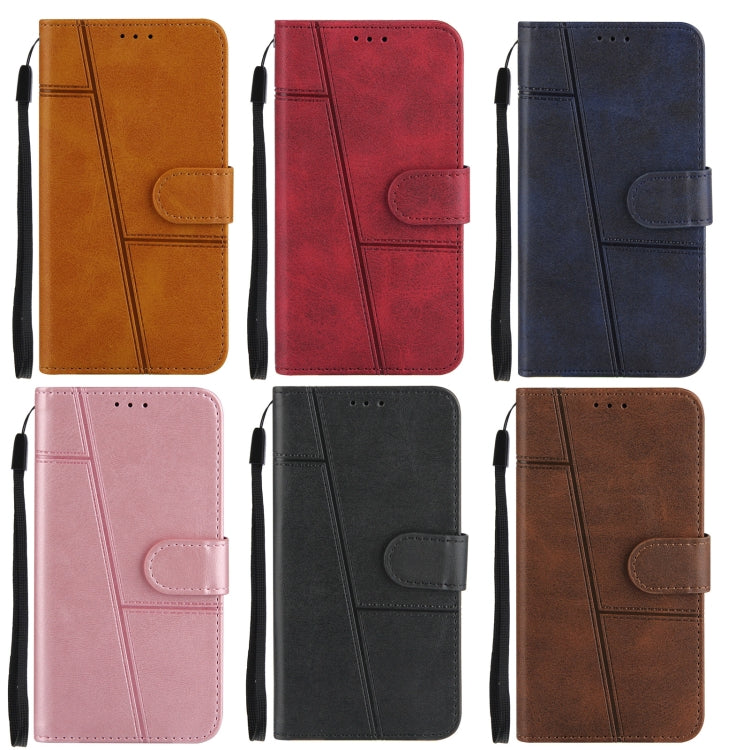 Stitching Calf Texture Buckle Horizontal Flip Leather Case with Holder & Card Slots & Wallet & Lanyard, For iPhone 6 / 7 / 8 / SE 2020