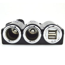 Load image into Gallery viewer, DC 12V / 24V Dual USB Multi Female Car Cigarette Lighter Splitter Socket Adapter Charger Socket Power Adapter / Charger, DC 12V / 24V 2 Socket