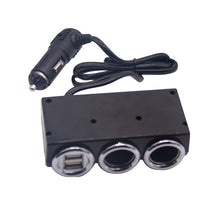 Load image into Gallery viewer, DC 12V / 24V Dual USB Multi Female Car Cigarette Lighter Splitter Socket Adapter Charger Socket Power Adapter / Charger, DC 12V / 24V 2 Socket