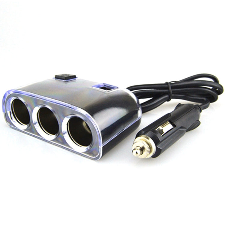 Car Cigarette Lighter Splitter Adapter 3 Socket Cigarette Lighter Splitter Dual USB Car Charger On/Off Switches 12V Car Splitter Adapter, 1505