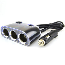 Load image into Gallery viewer, Car Cigarette Lighter Splitter Adapter 3 Socket Cigarette Lighter Splitter Dual USB Car Charger On/Off Switches 12V Car Splitter Adapter, 1505