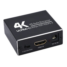 Load image into Gallery viewer, AY78V20 4K 60Hz HDMI 2.0 Audio Splitter 5.1 ARC HD-MI Audio Extractor HDCP 2.2 HDR10 Audio Converter 4K HD-MI Optical TOSLINK SPDIF