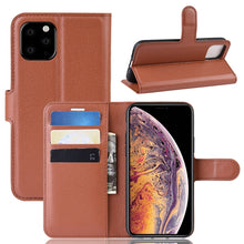Load image into Gallery viewer, Litchi Skin PU Leather Wallet Stand Mobile Casing for iPhone XI Max （2019）