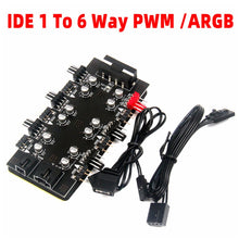 Load image into Gallery viewer, 1 to 6 PWM / ARGB HUB Extender IDE Interface, 1 to 6