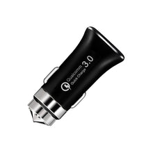 Load image into Gallery viewer, LZ-328 Safety Hammer Type QC3.0 USB + USB-C / Type-C Fast Charging Car Charger