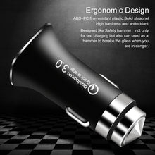Load image into Gallery viewer, LZ-328 Safety Hammer Type QC3.0 USB + USB-C / Type-C Fast Charging Car Charger