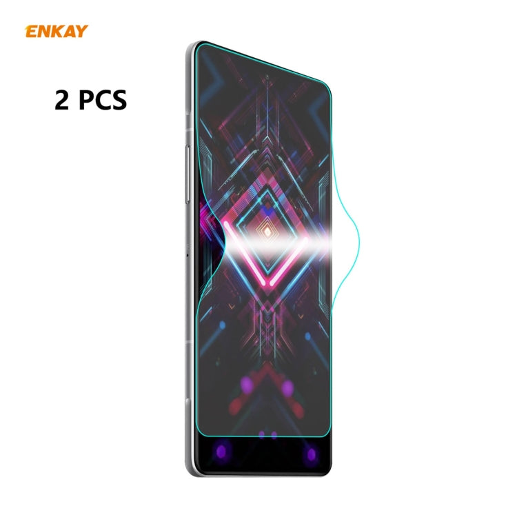 2 PCS ENKAY Hat-Prince Full Glue Full Coverage Screen Protector Explosion-proof Hydrogel Film