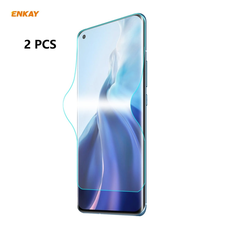 2 PCS ENKAY Hat-Prince Full Glue Full Coverage Screen Protector Explosion-proof Hydrogel Film