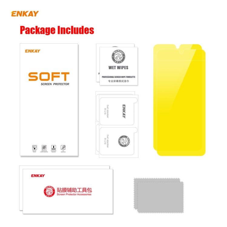 2 PCS ENKAY Hat-Prince Full Glue Full Coverage Screen Protector Explosion-proof Hydrogel Film