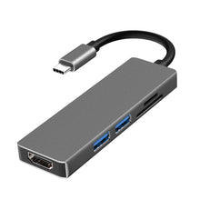 Load image into Gallery viewer, 5 in 1 Type-c to HDMI + 2 x USB 3.0 + SD / TF Card Slot HUB Adapter, HDMI + 2 x USB 3.0 + SD / TF Card Slot
