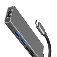 Load image into Gallery viewer, 5 in 1 Type-c to HDMI + 2 x USB 3.0 + SD / TF Card Slot HUB Adapter, HDMI + 2 x USB 3.0 + SD / TF Card Slot